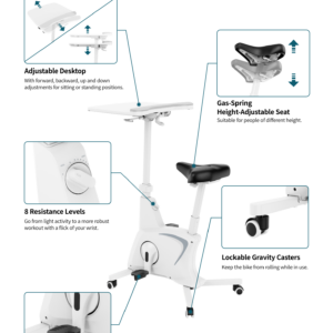 ERGONOMIC FITNESS CHAIR WITH LAPTOP STAND - Image 3